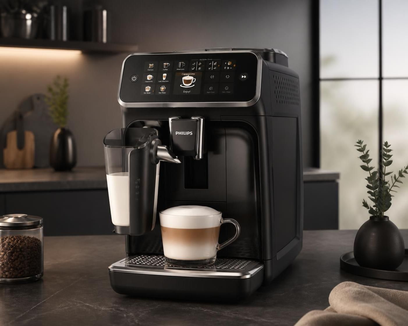 découvrez la machine à café à grain philips avec mousseur de lait intégré pour préparer un café onctueux et savoureux, comme chez un barista, directement chez vous.