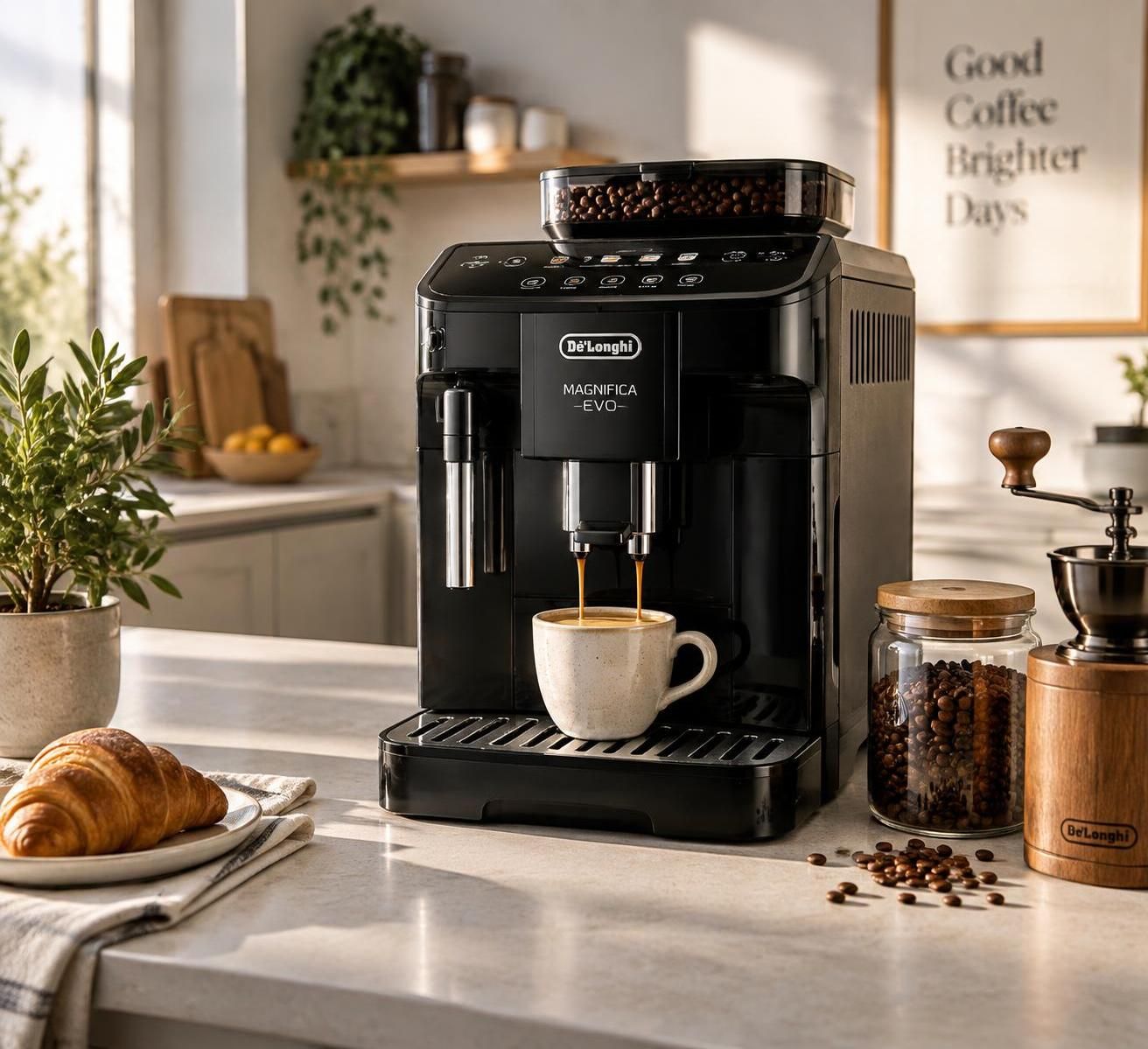 découvrez les machines à café à grains de’longhi et savourez chez vous un espresso riche en arômes, préparé selon vos envies.